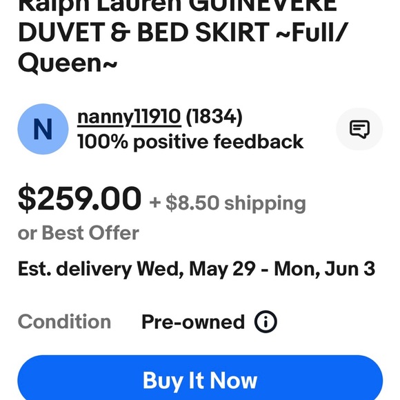 Ralph Lauren Guinevere Vintage Duvet Full/Queen - Picture 5 of 7